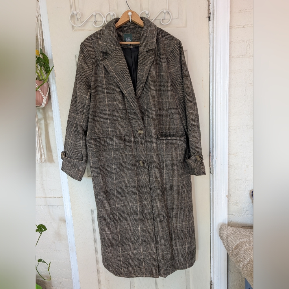 Plaid Longline Coat